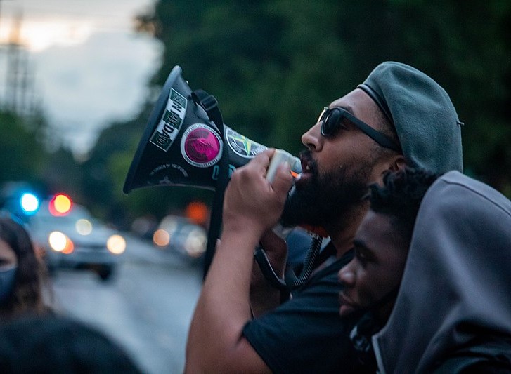 Man With Megaphone - BLM Protest - Springfield, OR - 6 June, 2020